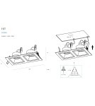 Square flush-mounted lamps - Maxlight Hit II Flush Mount White H0081. - product 3