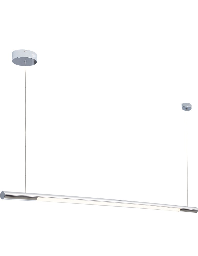Pendant lamps over the island - Maxlight Organic Horizon 100cm Chrome P0355 Pendant Lamp. - product kolory-swiatla.pl 1