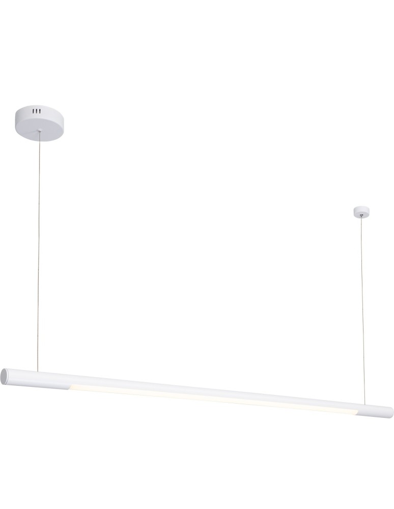Pendant lamps over the island - Maxlight Organic Horizon 100cm White P0357 Pendant Lamp. - product kolory-swiatla.pl 1