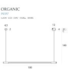 Pendant lamps over the island - Maxlight Organic Horizon 100cm White P0357 Pendant Lamp. - product 2