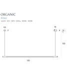 Pendant lamps over the island - Maxlight Organic Horizon 150cm White P0361 Pendant Lamp. - product 2