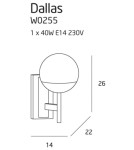 Modern wall lamps - Maxlight Wall lamp Dallas Black W0255 - product 3