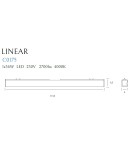 LED ceiling lamps - Maxlight Linear Black 36W 4000K Ceiling Lamp C0175. - product 4