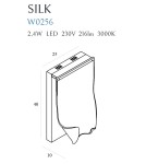 Modern wall lamps - Maxlight Wall lamp Silk W0256 - product 4