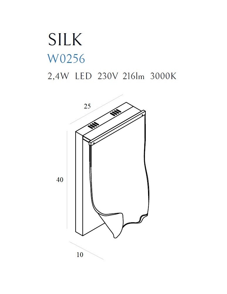 Modern wall lamps - Maxlight Wall lamp Silk W0256 - product kolory-swiatla.pl 4