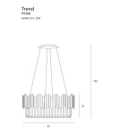 Glamour pendant lamps - Maxlight Trend 45Cm P0368 Pendant Lamp. - product 4
