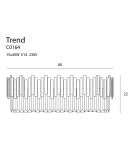 Ceiling lamps with crystals - Maxlight Plafond Trend 60Cm C0164 - product 4