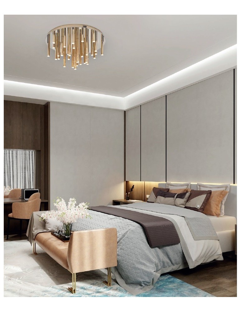 Modern ceiling lamps - Maxlight Plafond Organic 33X1 Gold Dimmable C0188D. - product kolory-swiatla.pl 2