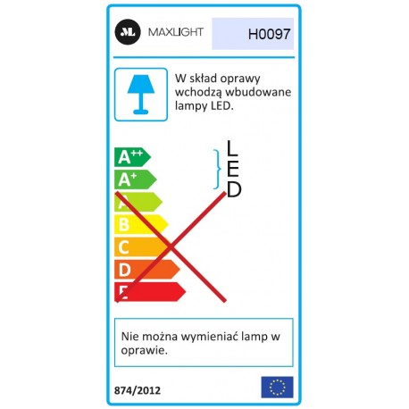 Maxlight MAX ARYA Stała 8W Czarny Wpust Ściemnialna H0097