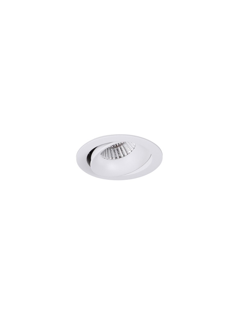 Round flush-mounted lamps - Maxlight Max Arya Tilted White 8W Dimmable Recessed Luminaire H0098. - product kolory-swiatla.pl 2