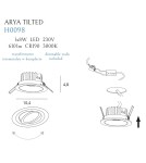 Round flush-mounted lamps - Maxlight Max Arya Tilted White 8W Dimmable Recessed Luminaire H0098. - product 5