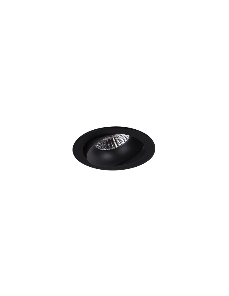 Round flush-mounted lamps - Maxlight Max Arya Tilted Black 8W Dimmable Recessed Luminaire H0099. - product kolory-swiatla.pl 2