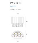 Glamour wall lamps - Maxlight Passion wall lamp W0250 - product 4