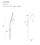 Designer wall lamps - Maxlight Wall lamp Zoom Black 3W LED W0269 - product 4