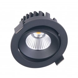 Maxlight Oprawa wpustowa CYKLOP CZARNA 12W LED 3000K IP65 H0095