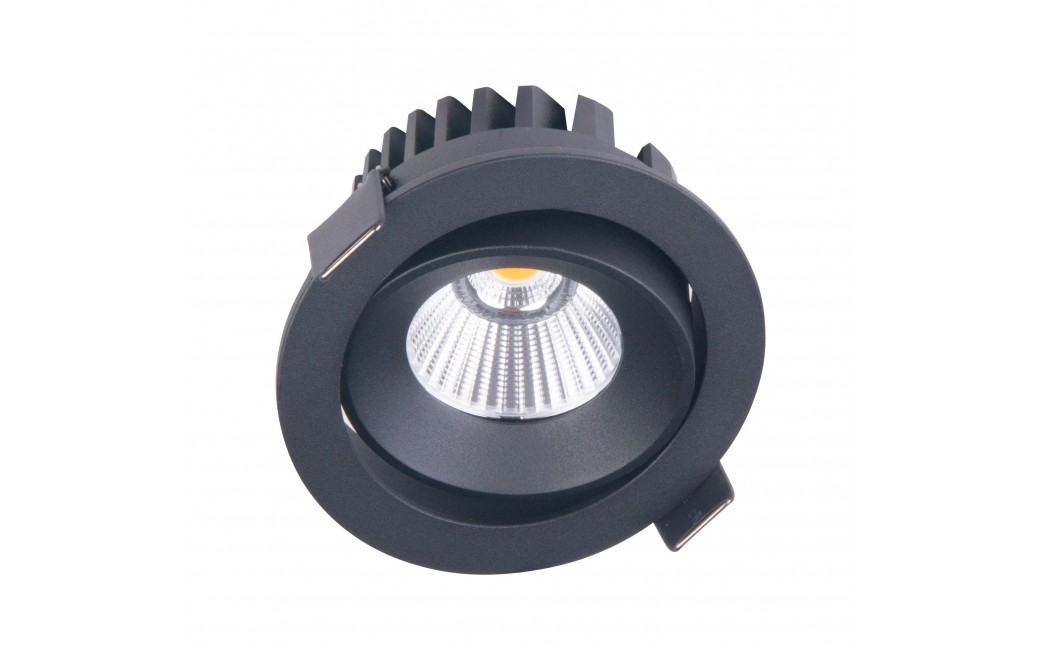 Maxlight Oprawa wpustowa CYKLOP CZARNA 12W LED 3000K IP65 H0095