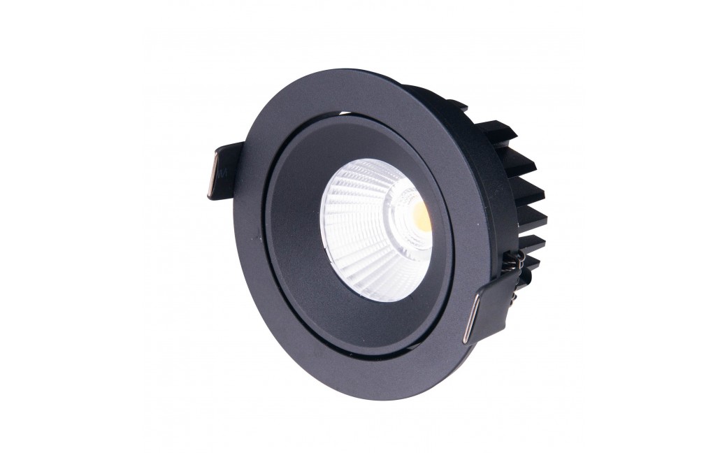 Maxlight Oprawa wpustowa CYKLOP CZARNA 12W LED 3000K IP65 H0095