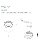 Flush-mounted lamps - pendants - Maxlight Cyclop Black 3000K IP65 H0095 recessed luminaire. - product 4