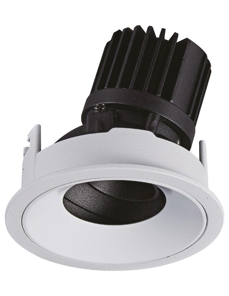 Round flush-mounted lamps - Maxlight Galexo LED 7W White H0106 recessed luminaire. - product kolory-swiatla.pl 2