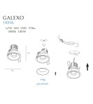 Round flush-mounted lamps - Maxlight Galexo LED 7W White H0106 recessed luminaire. - product 8