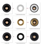 Round flush-mounted lamps - Maxlight Galexo LED 7W recessed luminaire Black H0107 - product 4