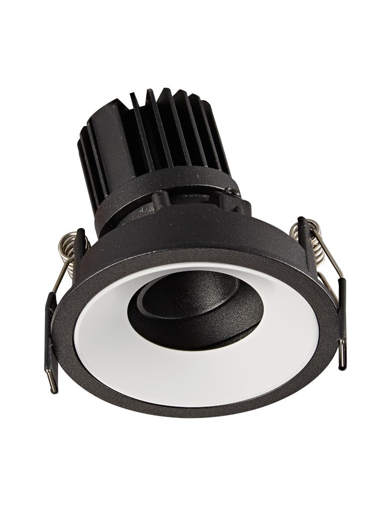 Round flush-mounted lamps - Maxlight Galexo LED 7W recessed luminaire Black H0107 - product kolory-swiatla.pl 6