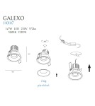 Round flush-mounted lamps - Maxlight Galexo LED 7W recessed luminaire Black H0107 - product 7