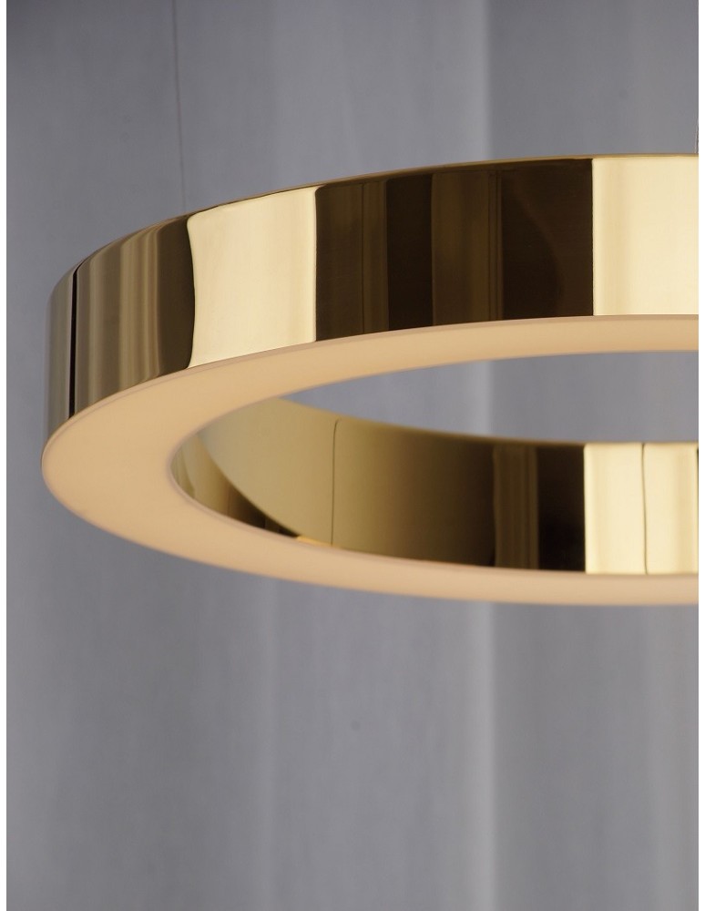 Pendant lamps circles - Maxlight Luxury 40 cm Gold Dimmable P0377D Pendant Lamp. - product kolory-swiatla.pl 2