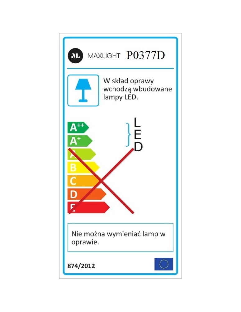 Pendant lamps circles - Maxlight Luxury 40 cm Gold Dimmable P0377D Pendant Lamp. - product kolory-swiatla.pl 8