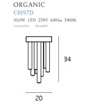 Modern ceiling lamps - Maxlight Plafond Organic Gold Small Dimmable C0197D. - product 3