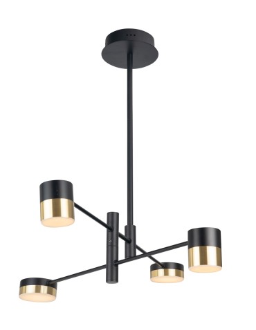 Maxlight Puma LED Pendant Lamp 4X 7W Black/Gold P0404