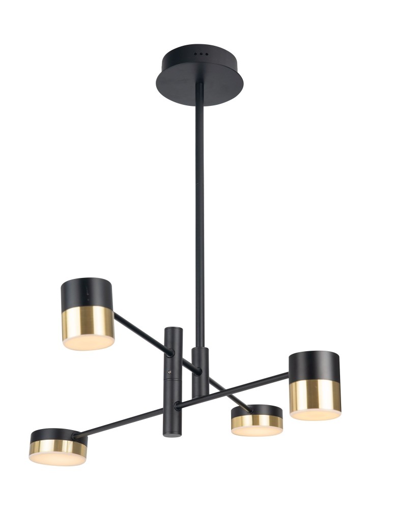 LED pendant lamps - Maxlight Puma LED Pendant Lamp 4X 7W Black/Gold P0404 - product kolory-swiatla.pl 1