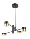 Maxlight Puma LED Pendant Lamp 4X 7W Black/Gold P0404