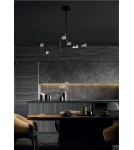 LED pendant lamps - Maxlight Puma LED Pendant Lamp 6X 7W Black/Gold P0405 - product 2