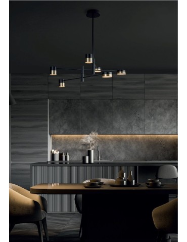 Maxlight Lampa Wisząca Puma LED 6X 7W Czarny/Złoty P0405 - produkt 2