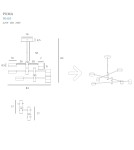 LED pendant lamps - Maxlight Puma LED Pendant Lamp 6X 7W Black/Gold P0405 - product 5