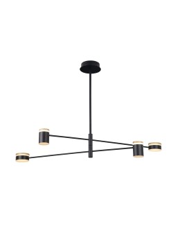 Maxlight Lampa Wisząca Puma LED 4X 7W Czarny/Drewno P0406