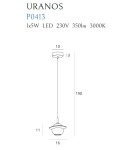 LED pendant lamps - Maxlight Uranos Pendant Lamp White P0413 - product 8