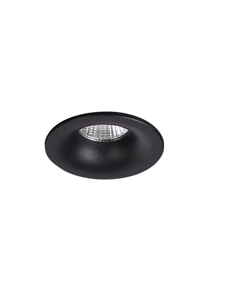 Round flush-mounted lamps - Maxlight Max Yuca Fixed Black 3W recessed luminaire H0103 - product kolory-swiatla.pl 2