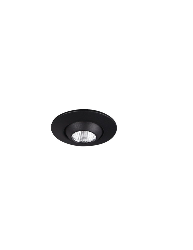 Round flush-mounted lamps - Maxlight Max Yuca Round Tilted Black 3W H0105 Recessed Luminaire. - product kolory-swiatla.pl 1
