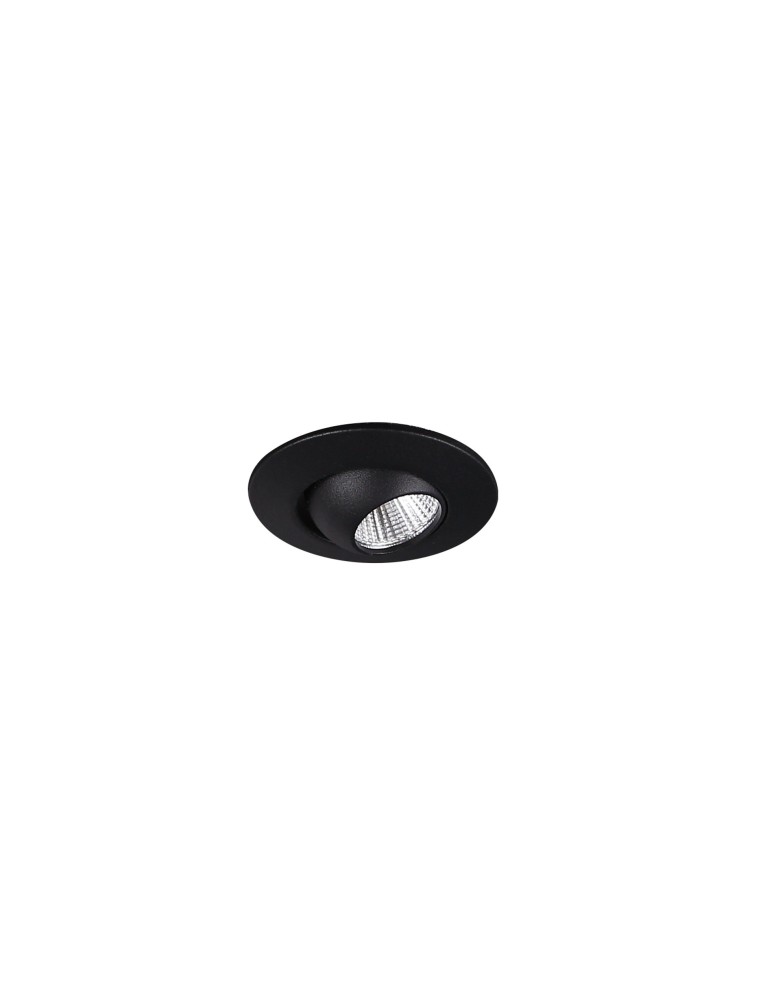 Round flush-mounted lamps - Maxlight Max Yuca Round Tilted Black 3W H0105 Recessed Luminaire. - product kolory-swiatla.pl 3