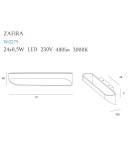 Modern wall lamps - Maxlight Wall lamp Zafira Black 12W W0279 - product 4