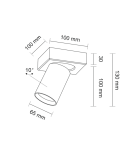 Ceiling spotlights - Shilo TARUMI 1xGU10 black spotlight 7970 - product 2