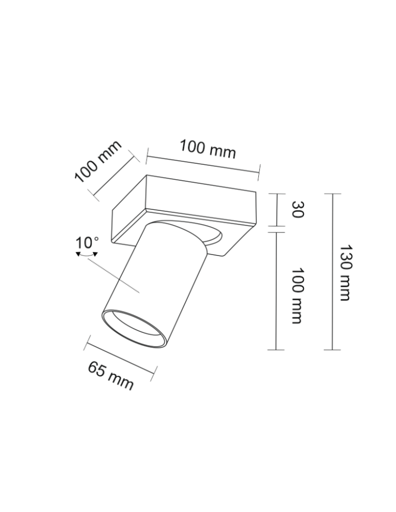 Ceiling spotlights - Shilo TARUMI 1xGU10 black spotlight 7970 - product kolory-swiatla.pl 2