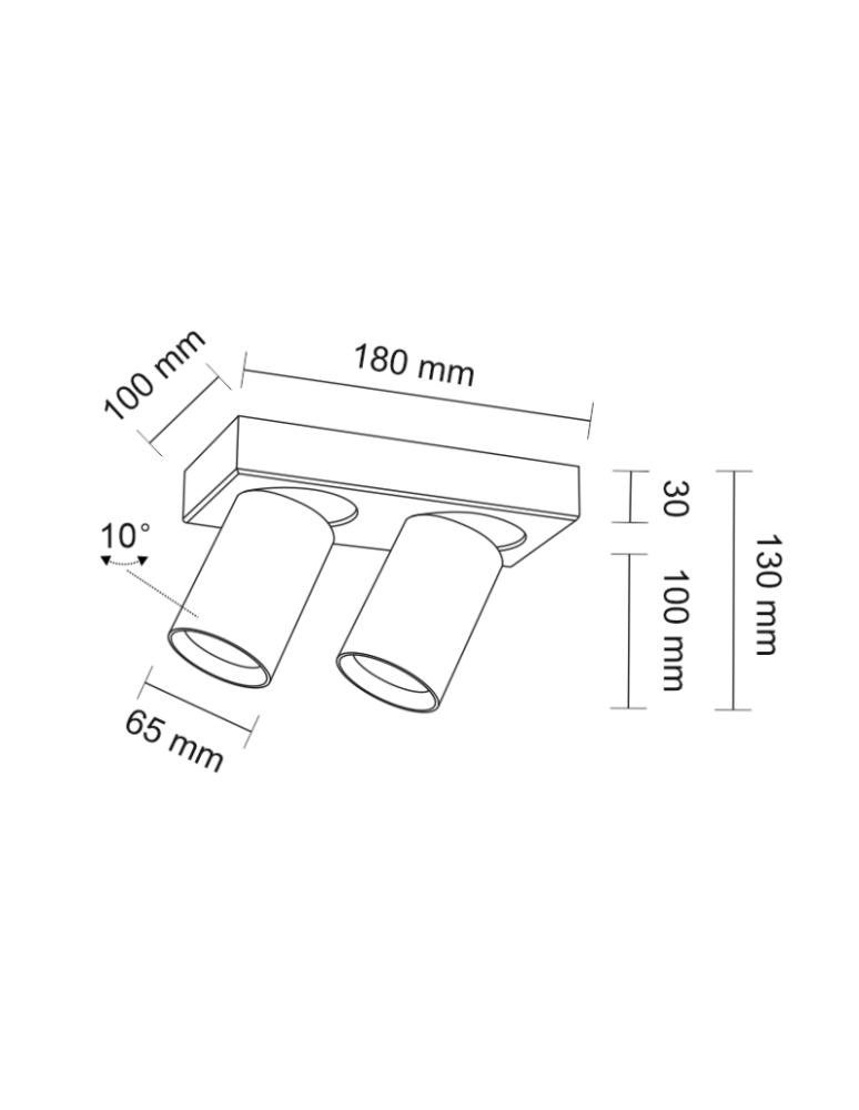 Spotlight ceiling lamps - Shilo TARUMI 2xGU10 white spotlight 7973 - product kolory-swiatla.pl 2