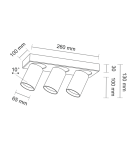 Spotlight ceiling lamps - Shilo TARUMI 3xGU10 black spotlight 7974 - product 2