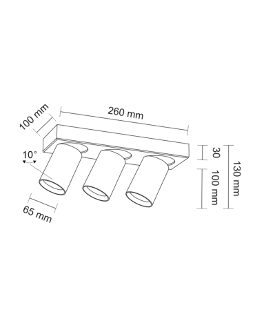 Shilo TARUMI 3xGU10 white spotlight 7975 - product 2