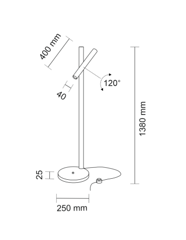 Shilo YABU 1xGU10 MR11 czarny podłogowa 7876 - produkt 2