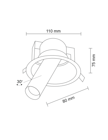 Shilo YAKUMO 1xGU10 MR11 white recessed 7805 - product 2