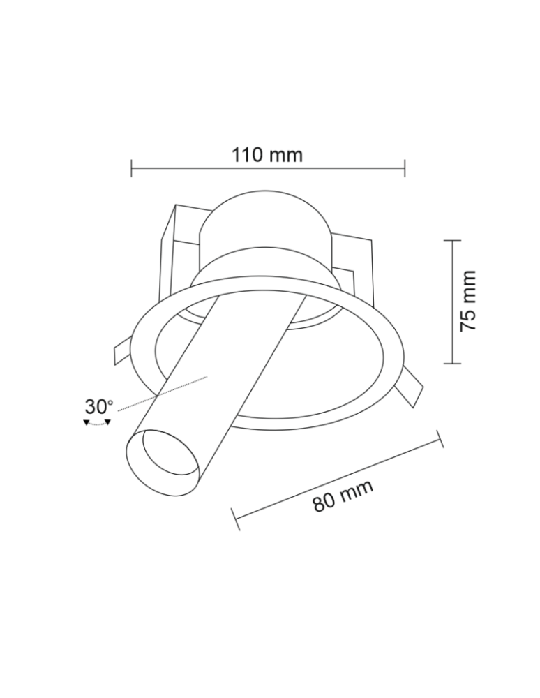 Flush-mounted lamps - pendants - Shilo YAKUMO 1xGU10 MR11 white recessed 7805 - product kolory-swiatla.pl 2